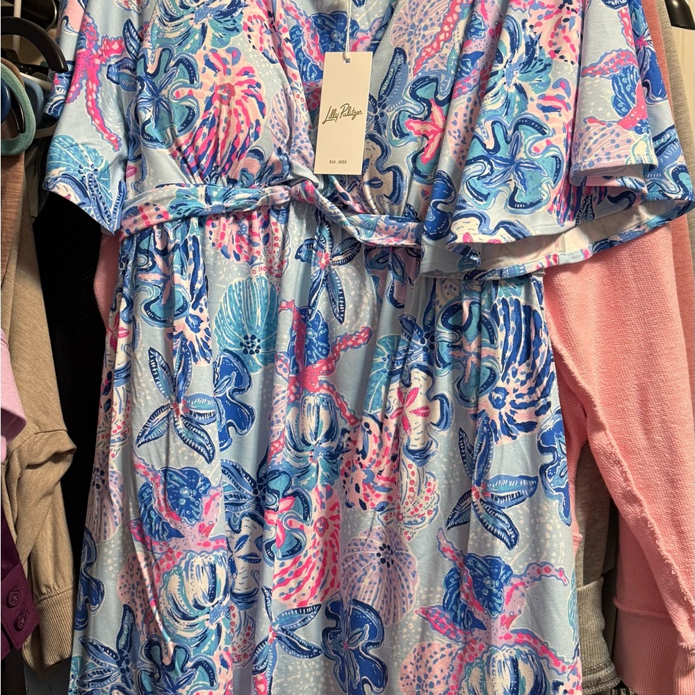 Lilly Pulitzer Minka Multi Bahamas Beachcomber Jersey Skirted Romper Size M